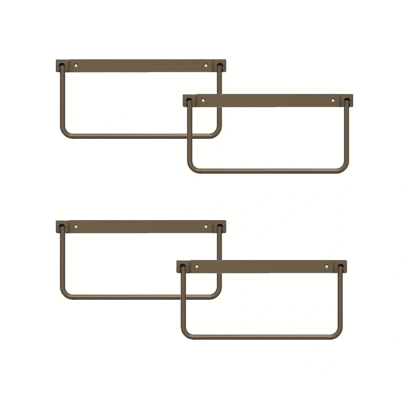 Sinuoshop 4 Parça Katlanır Karavan Ayakkabı Rafı Duvar Montajlı Alüminyum Ayakkabı Askılığı