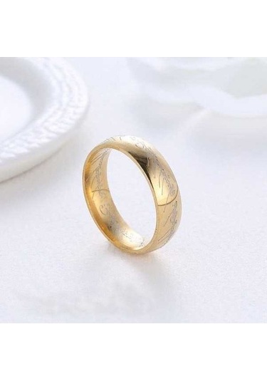 Fastbuy Altın 6mm Paslanmaz Çelik Titanyum Kral Yüzük Çift Takı 9-9 Renk, Moda Yüzük, Kral Yüzük, Uygun Herkes İçin Altın