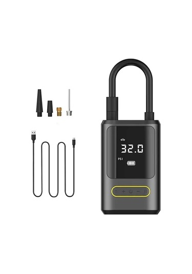 Jialan Mini 150psı Şişirme Lcd Ekran Akülü Pompa Usb Şarj