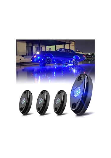 Dashanshop 4'lü Led Rock Işıklar Yeşil Araç Altı Aydınlatma Atv Utv Kamyot Tekne