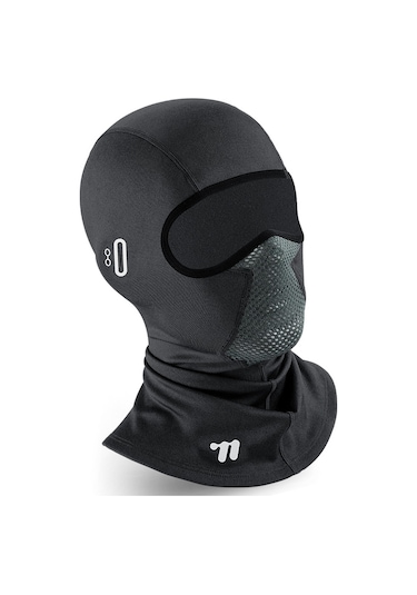 Wezone Kışlık Balaklava: Gözlük Delikli, Nefes Alabilir, Reflektif Motosiklet Ve Kayak Maskesi Siyah