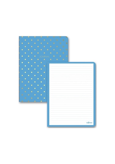 Puantiyeli Mini Defter Çizgili Mavi 14 x 20 CM