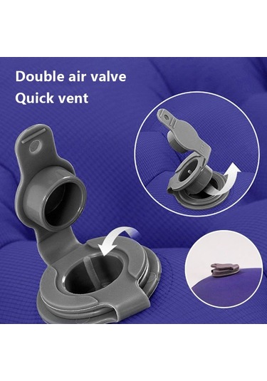 Gm-Am20 Kamp Matı Şişme Uyku Matı Naylon+Tpu Uyku Pedi - Siyah