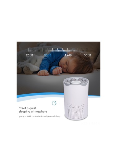 Geeksen Ev İçin Hava Temizleyici - Formaldehit, Koku, Duman, Toz Ve Piyango Giderici - 20m³ Kapasite - 35db Sessiz Çalışma Beyaz