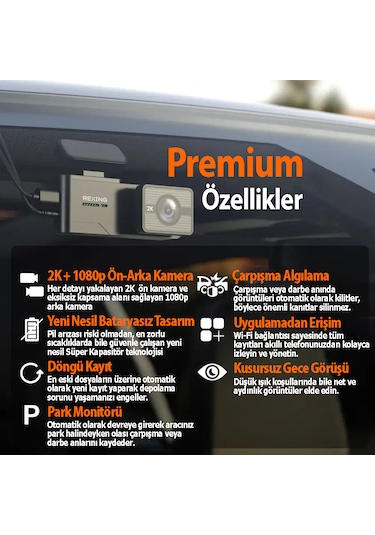 Rexing C2 2k+1080p Wifi Araç Kamerası + 32gb Sd Kart