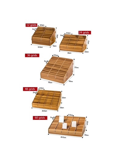 Sones D-86 Ofis Konferans Sınıf Cep Telefonu Saklama Kutusu, Stil: 36 Izgara Siyah Meşe