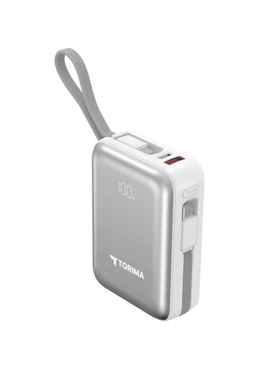 Torima TRM-1018 10000 mAh Hızlı Şarj Dijital Göstergeli Powerbank Beyaz