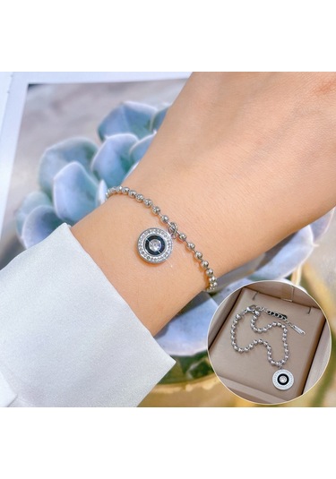 Jzcat Titanyum Çelik Hip Hop Bilezik Altın Moda Temperament Basit Bilezik-gsl58 Metalik