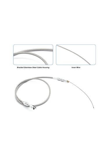 Maiyame Ls1 4.8/5.3/5.7/6.0 Araçları İçin 36" Uzunlukta Paslanmaz Çelik Örgülü Gaz Kablosu - Kolay Kurulum, Uzun Ömürlü Ve Kesilebilir
