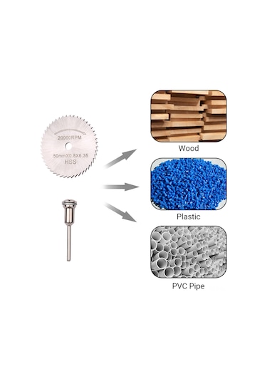 67 Adet Elmas Kesim Diskleri Zımparalama Taşı Hss Daire Testere Bıçağı Ahşap İşleme Metal Mini Matkap Dönme Aracı Aksesuarları