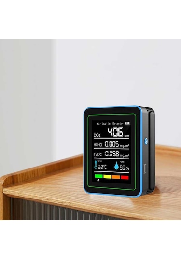Aek-tech 5'li Co2,hcho,tvoc,sıcaklık,nem Dedektör Taşınabilir Ev