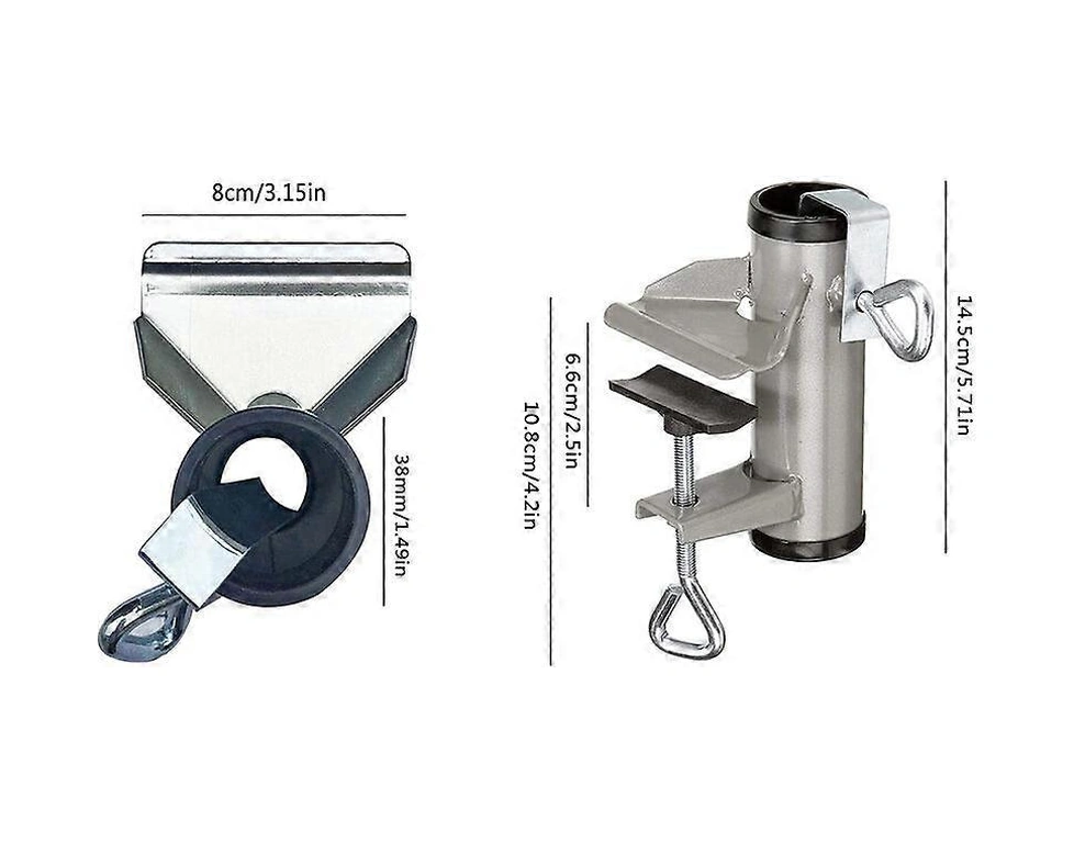 Masa Şemsiye Standı Aksesuarları, Balkon Masa Şemsiye Standı, Balkon Korkuluğu Metal Şemsiye Standı Şemsiye Klipsi Çok Renkli