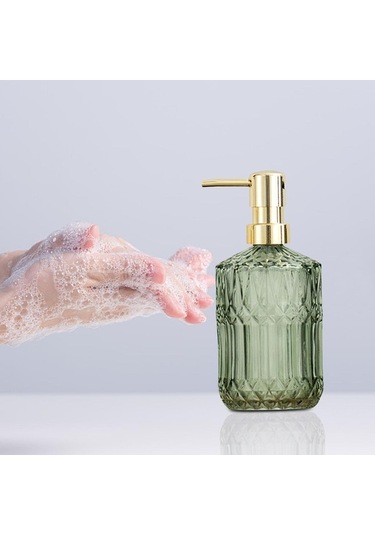 Pazly Yeşil Suntek Şişeler Sabunluk Mutfak Losyon Için Ev Cam Boş Ok Yeşil