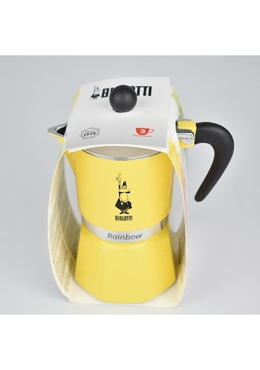 Bialetti Rainbow Sarı Mokapot 3 Cup