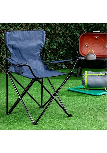 Altınkaya Ticaret 2 Adet Lacivert Klasik Kamp Sandalyesi Lacivert