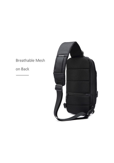 Ozuko Kamp Yürüyüş Açık Hava Erkek Omuz Çantası - Siyah