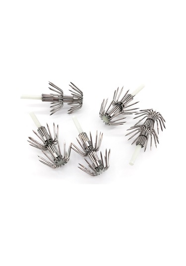 Jeehugo 20 Adet 3.0 Güneş Işığında Parlayan Paslanmaz Çelik İki Katlı Kalamar Yem İğnesi