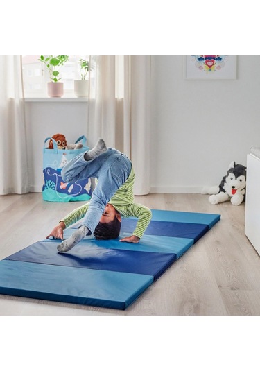 Çocuk Oyun-jimnastik Minderi 78 x185 CM Katlanır Aktivite Minderi Mavi Renk