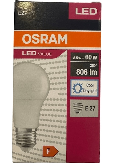 Osram 8.5w 60w Beyaz Işık E27 Duylu Klasik Led Ampul 20 Adet