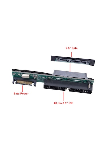 Sata - Ide Adaptörü 2.5 "sata Dişi - 3.5" Ide Erkek Dönüştürücü