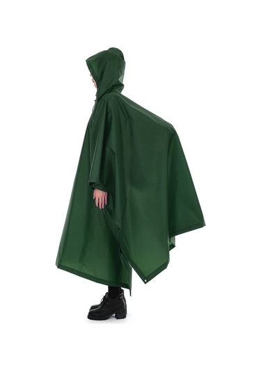 Leezsing Çok Amaçlı Ordu Yeşili Yağmurluk: Kamp Çadırı, Güneşlik Ve Su Geçirmez Seyahat Arkadaşı Ordu Yeşili Yeşil