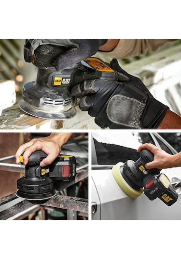 Cat DX42B 18Volt 125MM Profesyonel Devir Ayarlı Eksantrik Zımpara (Akü Dahil Değildir )