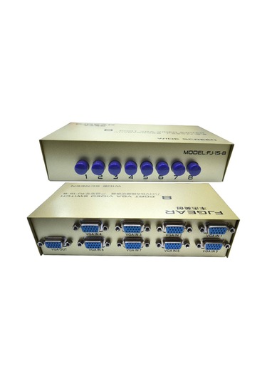 8 Port Vga Switch Paylaşım Anahtar 8 Girişi 1 Çıkışlı Vga Switch