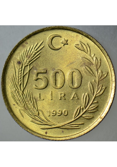 500 Lira 1990 Lekeli Çilaltı.