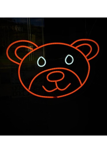 Twins Led Ayı Pleksi Neon Tabela Turuncu Model:model:16353366 Turuncu