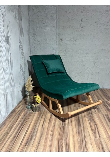 Asedia Asedia Miskin Naturel Yeşil Sallanan Sandalye Dinlenme Koltuğu