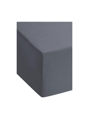 2 Adet Düz Pamuklu Tek Kişilik 80 X 200 X 30 Cm Lastikli Penye Çarşaf Antrasit