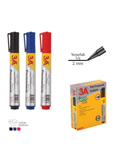 3a 987 Permanent Koli Kalemi 12li 50 Pk.