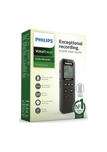 Philips Dvt1160 Voicetracer 8gb Taşınabilir Ses Kayıt Cihazı