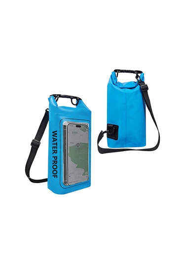 Lemestar Outdoor Çanta 2l Su Geçirmez Pvc Sırt Çantası, Spor Ve Yüzme İçin, Ayarlanabilir Omuz Askılı, Çok Renk Seçeneği Mavi