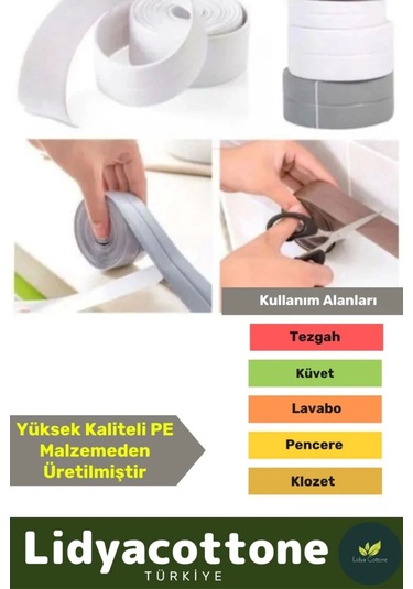 Bant 3.2m Ekstra Güçlü Su Geçirmez Sızdırmaz Dayanıklı Yalıtım Tamir Küf Önleyici Gri