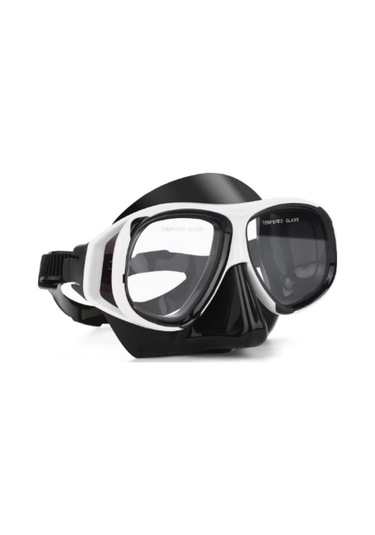 Profesyonel Şnorkel İki Parçalı Silikon Tam Kuru Şnorkel Büyük Çerçeve Sis Geçirmez Dalış Gözlüğü Seti Gümüş