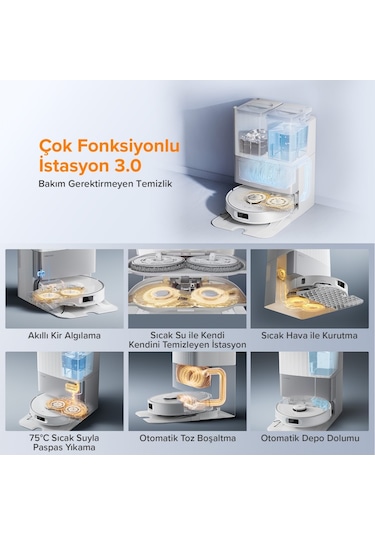 Roborock Qrevo Edge 5V1 Akıllı Robot Süpürge - Beyaz