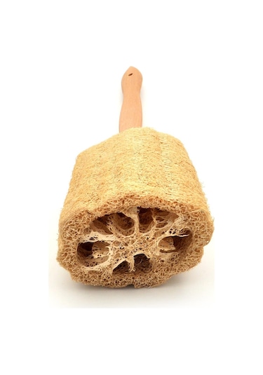 Ahşap Saplı Doğal Kabak Lifi Sırt Fırçası 8 x 40 CM