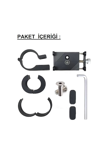 Mh33 Motosiklet Bisiklet E-scooter Metal Telefon Tutucu