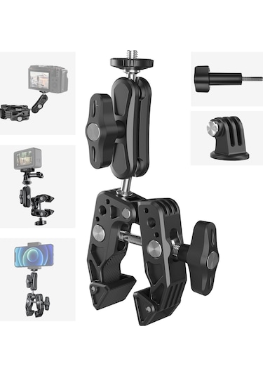 Telesın Sc-001 Çok Fonksiyonlu Kelepçe Bisiklet Gidon Siyah