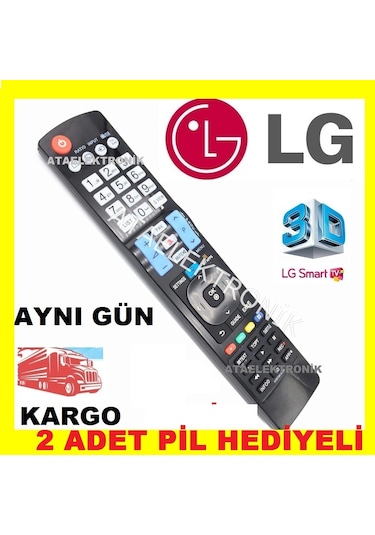 Lg 42 La 660S Smart Tv Uyumlu Led Tv Kumanda + 2 Pil 930