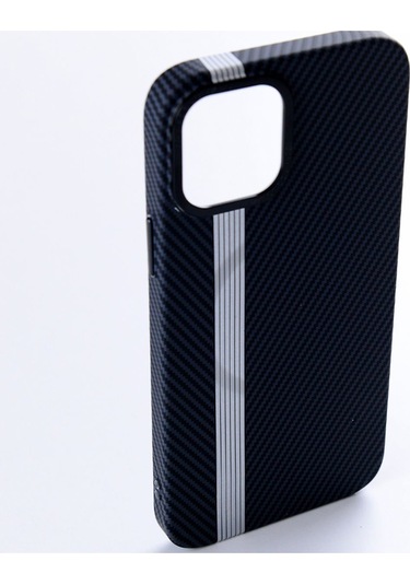 Merci Iphone Uyumlu 14 Pro Uyumlucarbon Line Magsafe Destekli Kılıf Siyah