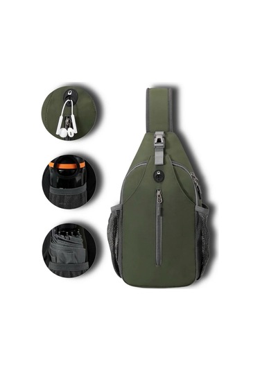 Cs Sokaklar İçin Tek Askılı Balıkçı Sırt Çantası 393733571 Khaki