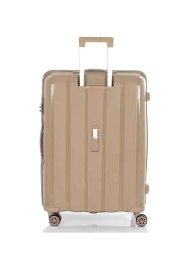 Mçs Bavul Orta Ve Kabin 2li Set Kırılmaz Silikon Valiz V305 Şampanya Şampanya