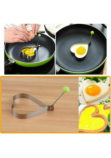 Büro Ev Ofis Mutfağı İçin Tekli Kalp Stil Metal Omlet Yumurta Krep Kalıbı Diğer