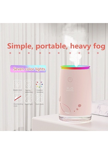 Muhtasar Balık Desen Mini Ev Dilsiz Yatak Odası Öğrenci Yurdu Ofis Taşınabilir Usb Kablosuz Dayanıklı Nemlendirici Yeşil