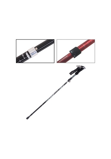 Dolıty Trekking Batonları Yürüyüş Için Hızlı Ayarlı Flip Siyah