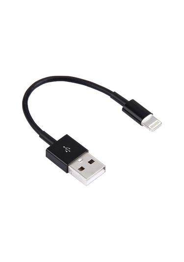 Rogfer 8 Pin - Usb Sync Veri / Şarj Kablosu, Kablo Uzunluğu: 13cm Siyah