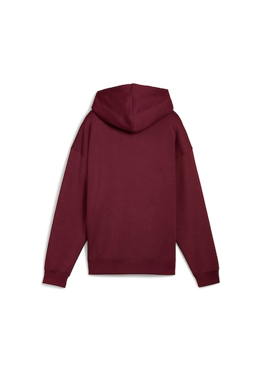 Puma Essentials Small No.1 Logo Kadın Bordo Kapüşonlu Sweatshirt Bordo