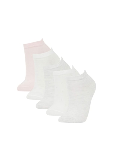 DeFacto Kız Çocuk 5'li Pamuklu Patik Çorap Y1937A6NSKR1